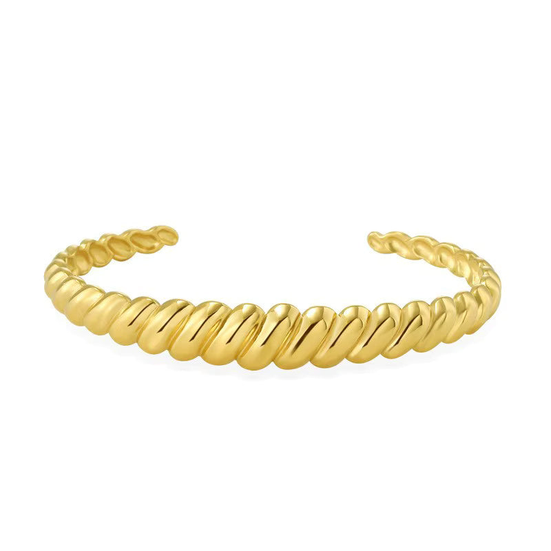 Braided Thick Chain Flat Snake Bone Bracelet