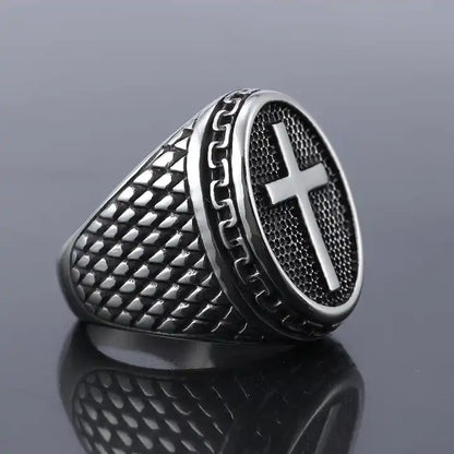 Silver Cross Ring