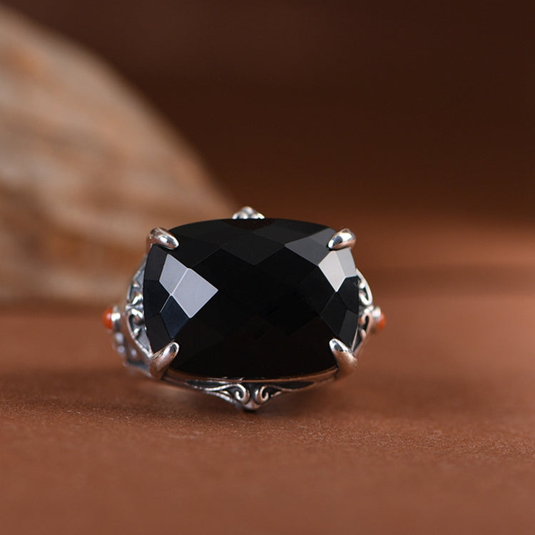 Black Agate Ring
