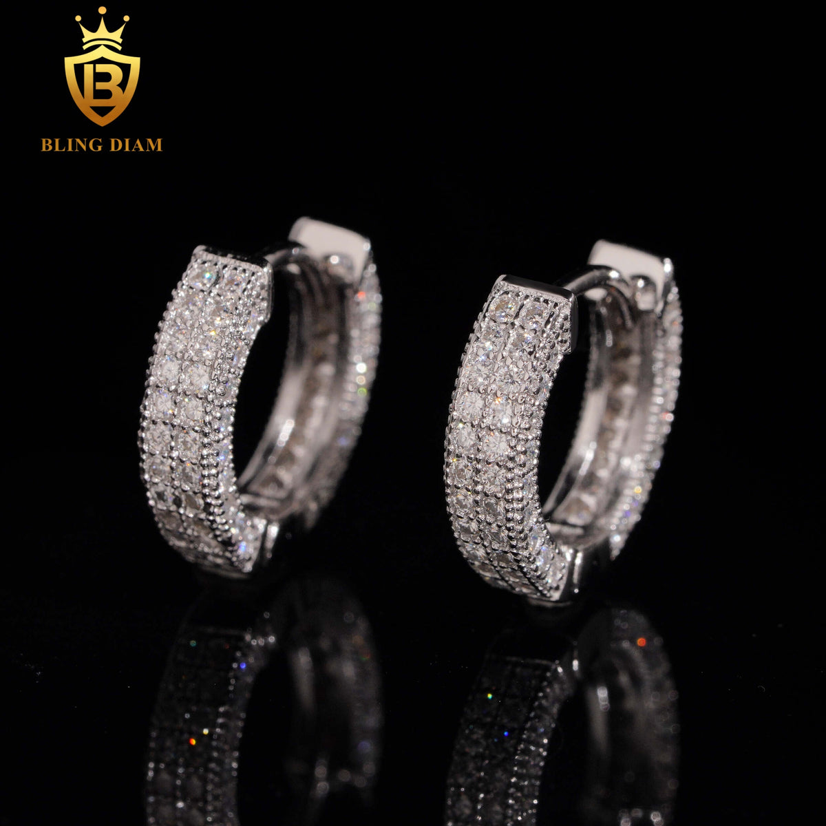 VVS Iced-Out Moissanite Stud Earrings