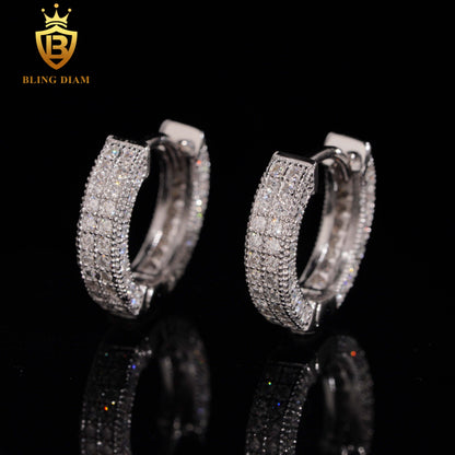 VVS Iced-Out Moissanite Stud Earrings