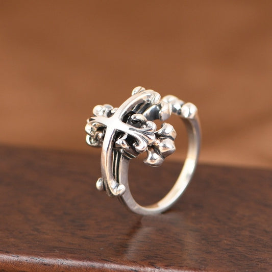 Silver Cross Ring