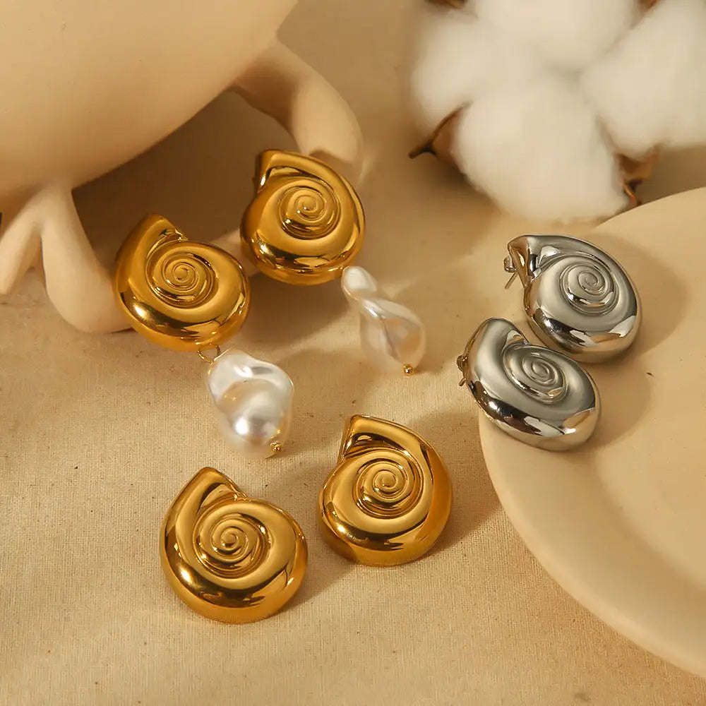 Snail shell earrings