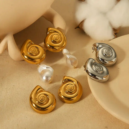 Snail shell earrings