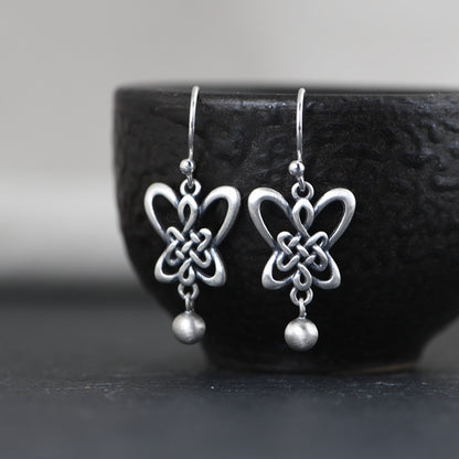 Ruyi Knot Design Drop Earrings
