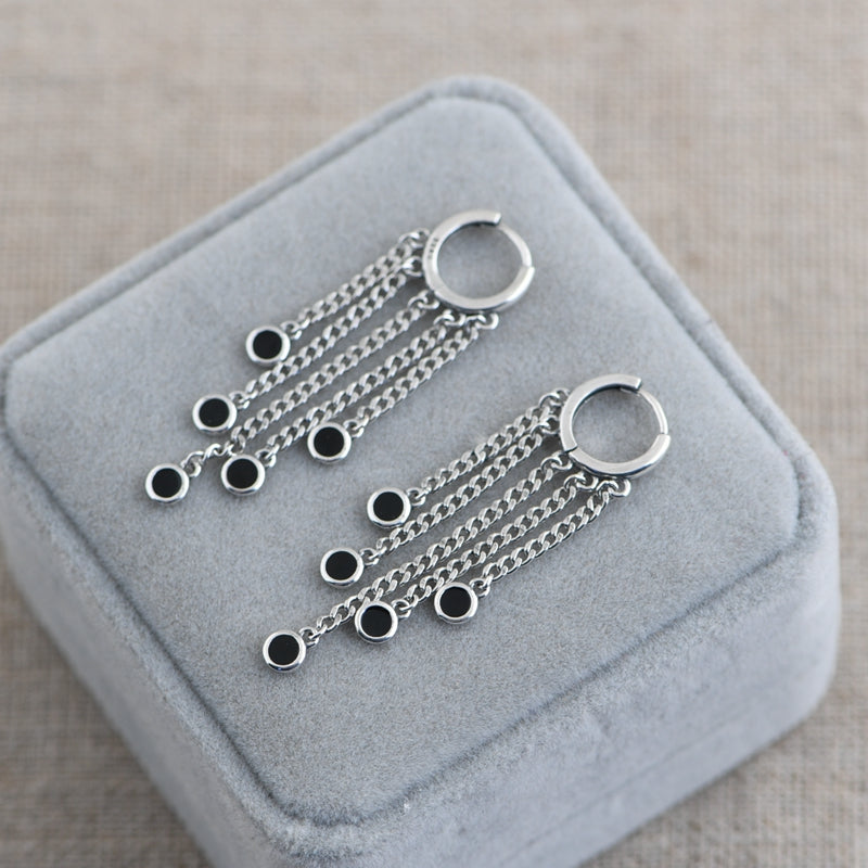 Long Chain Oil Dripping Earrings