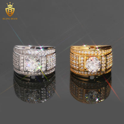 Rapper-style iced-out ring