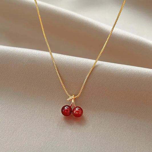 Cherry Pendant Necklace