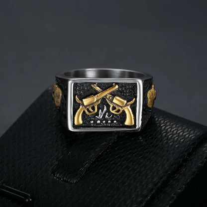 Gold Pistol Ring