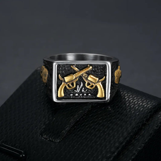 Gold Pistol Ring