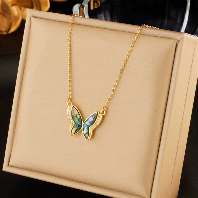 Heart and Butterfly Necklace