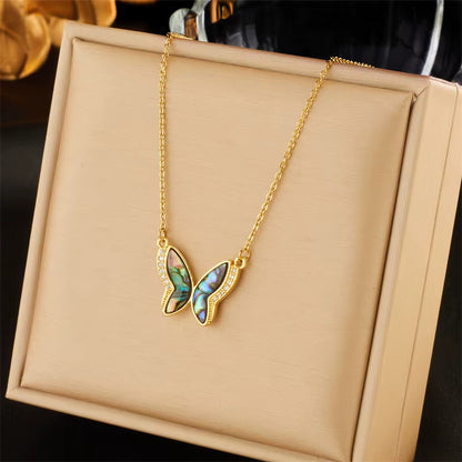Heart and Butterfly Necklace