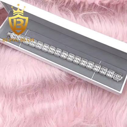 Wide Baguette Cuban Bracelet