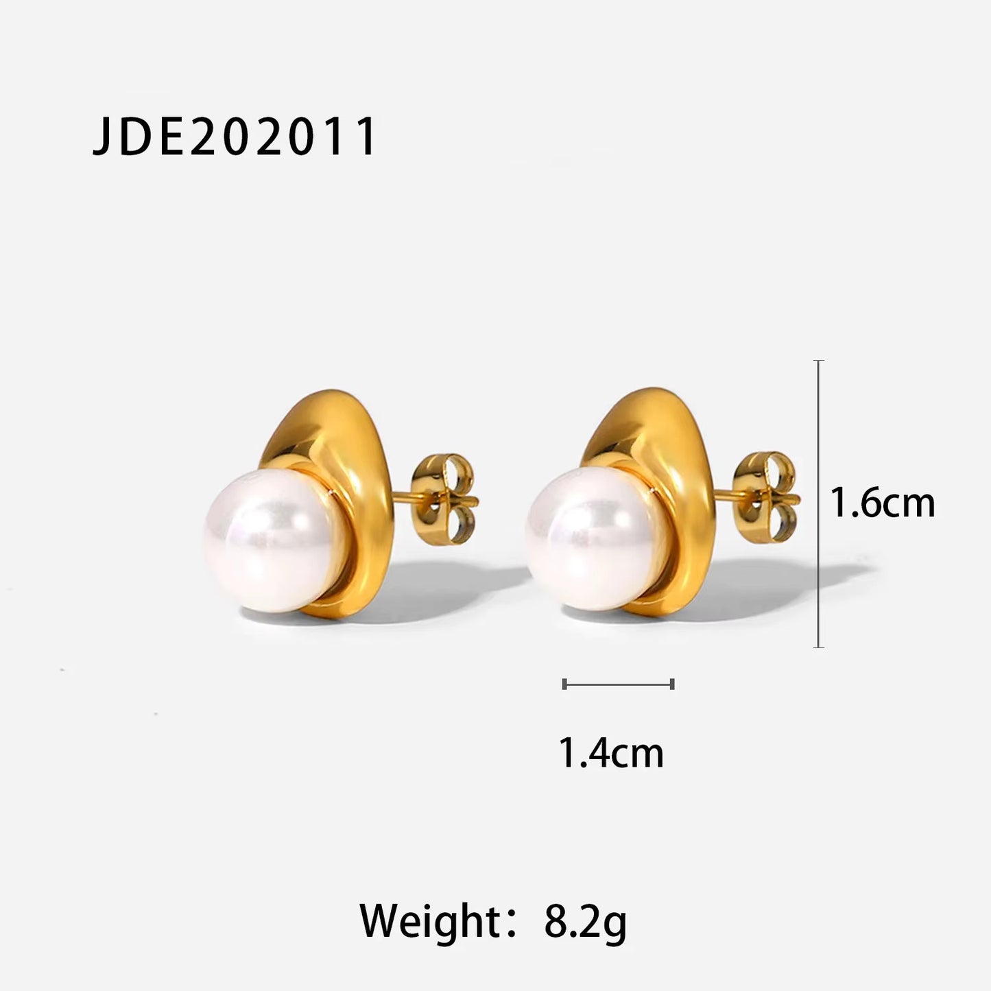 Pearl Stud Hoop Earrings