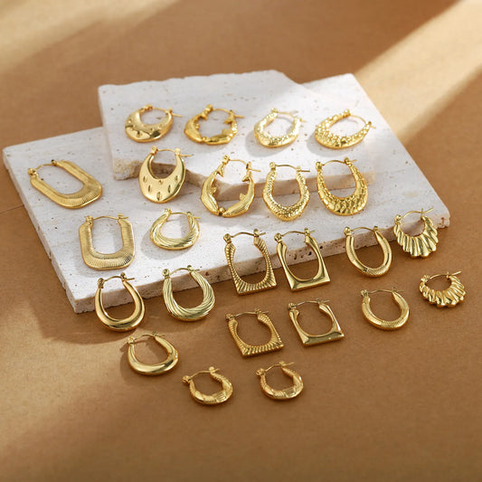 Geometric Tarnish Earrings