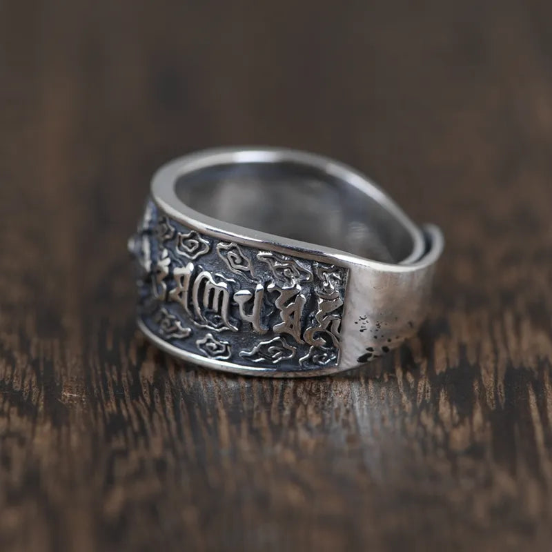 Mantra Silver Ring