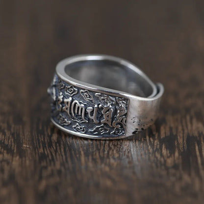 Mantra Silver Ring