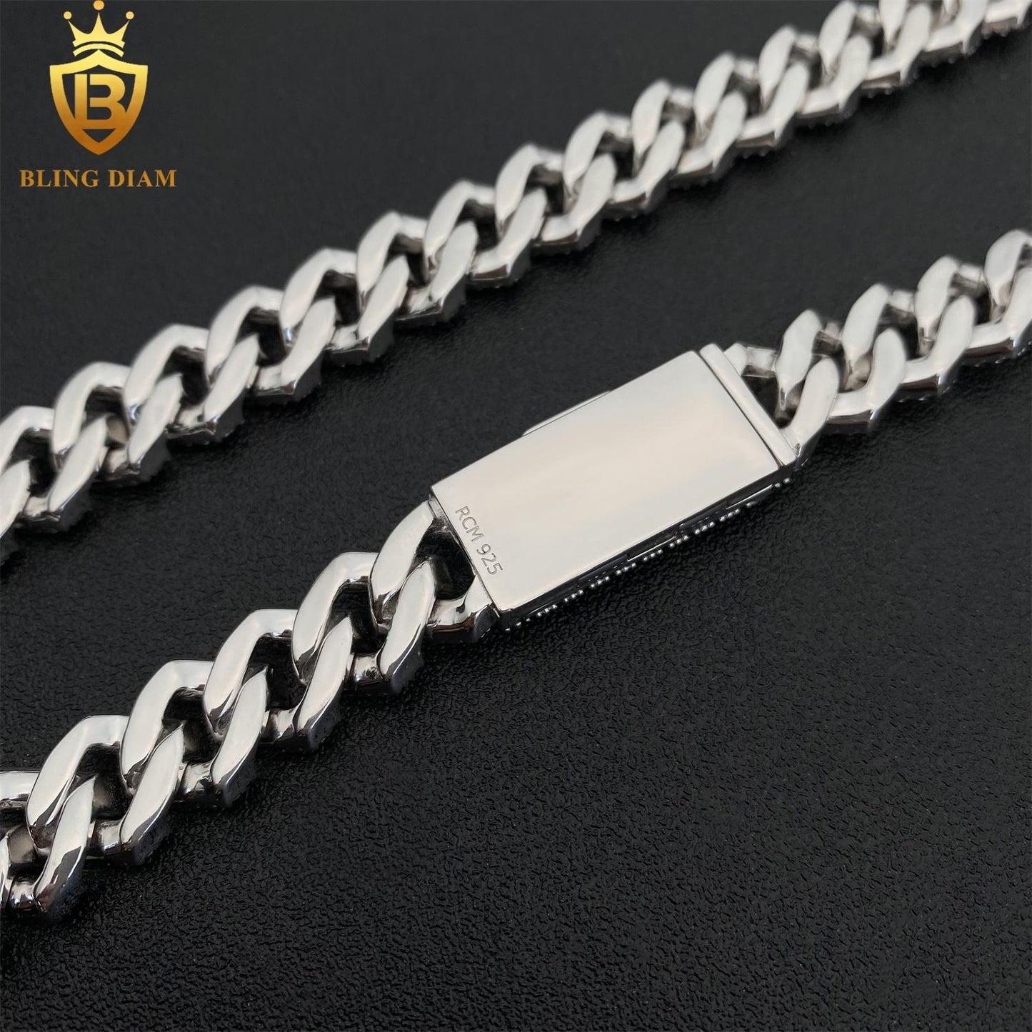 10mm 2Rows 925 Sterling Silver Vvs1 Moissanite chain