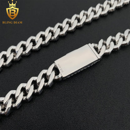 10mm 2Rows 925 Sterling Silver Vvs1 Moissanite chain