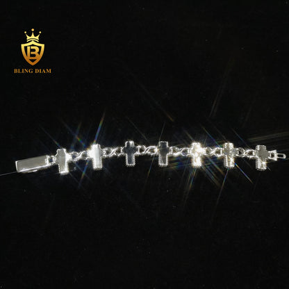 Cross Cuban Link Bracelet