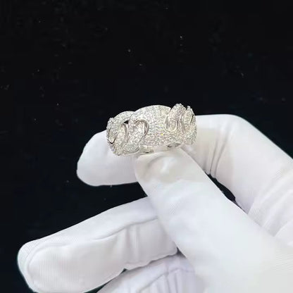 Moissanite Chain Ring