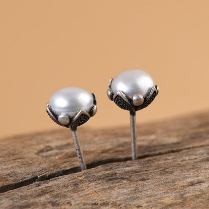 Flower Pearl Earrings