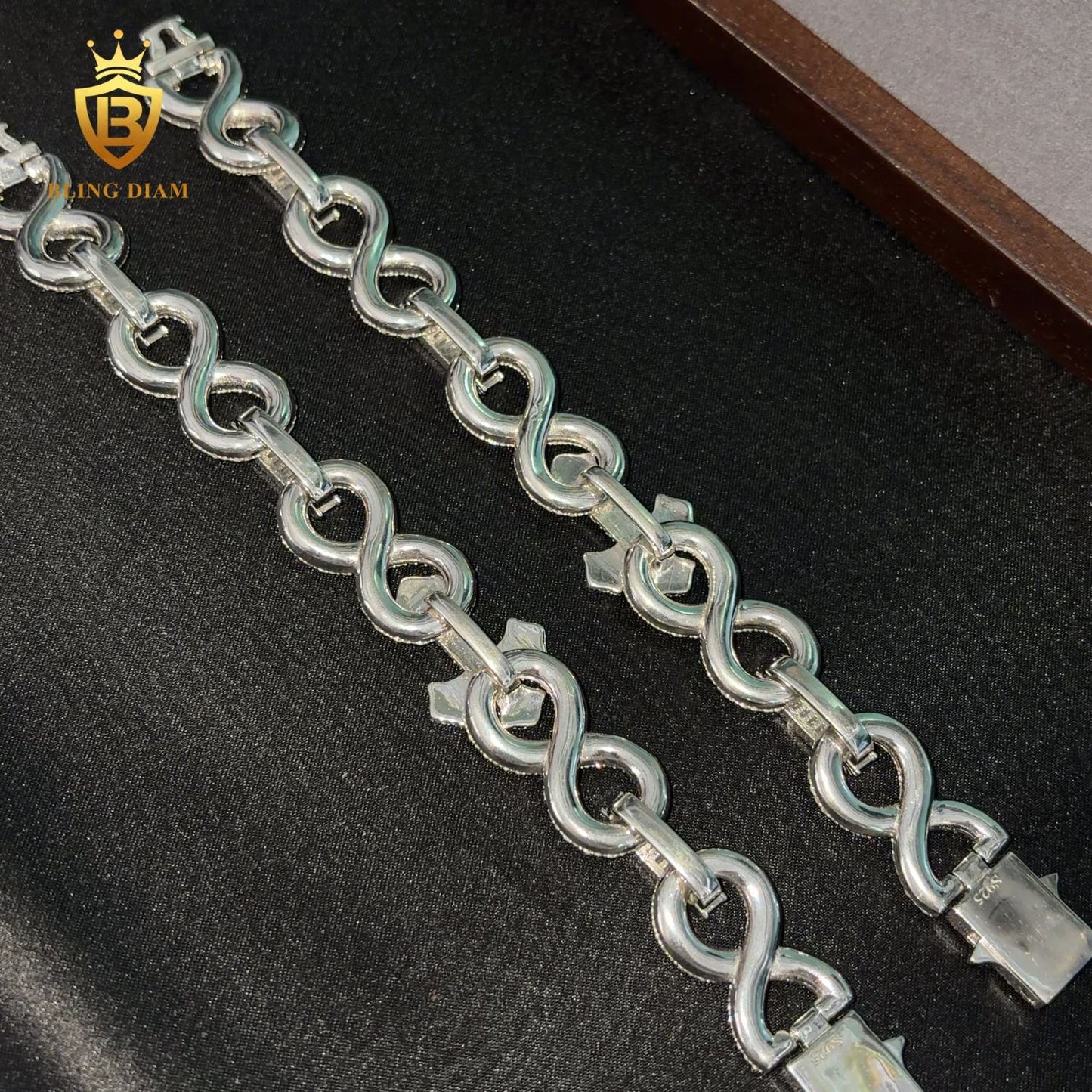 Iced Out Colored Stone Cuban Link Bracelet