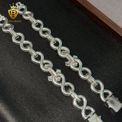 Iced Out Colored Stone Cuban Link Bracelet