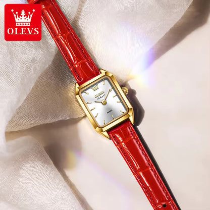 Red and Gold Square Watch