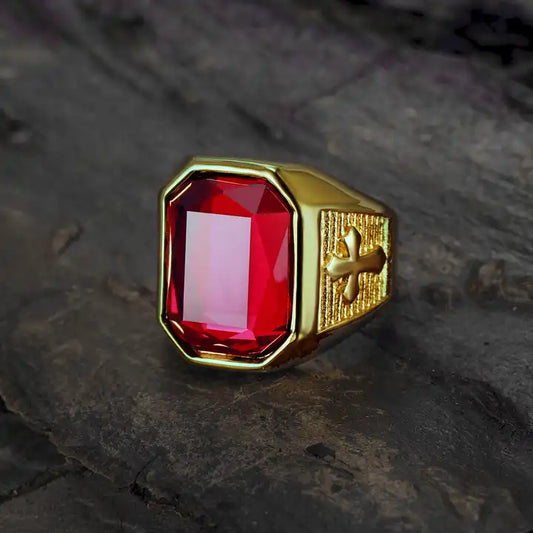 Zircon Cross Ring