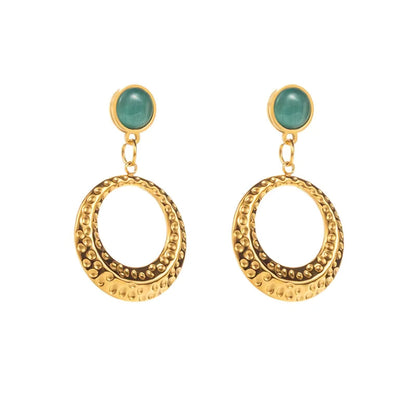 Gold Pearl Rhinestone Heart earring