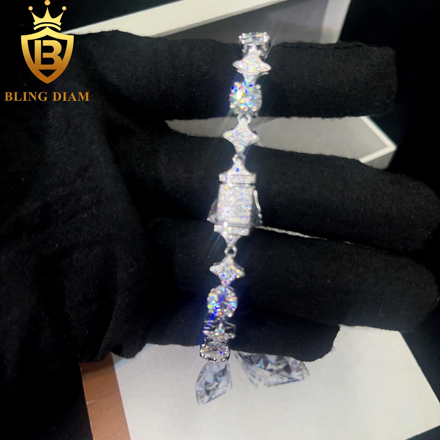 Iced Out Moissanite Tennis Bracelet