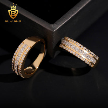 Square stone moissanite ring