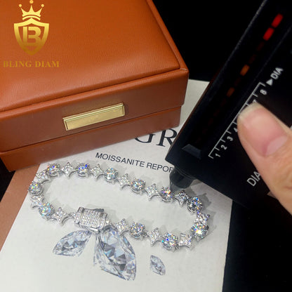 Iced Out Moissanite Tennis Bracelet