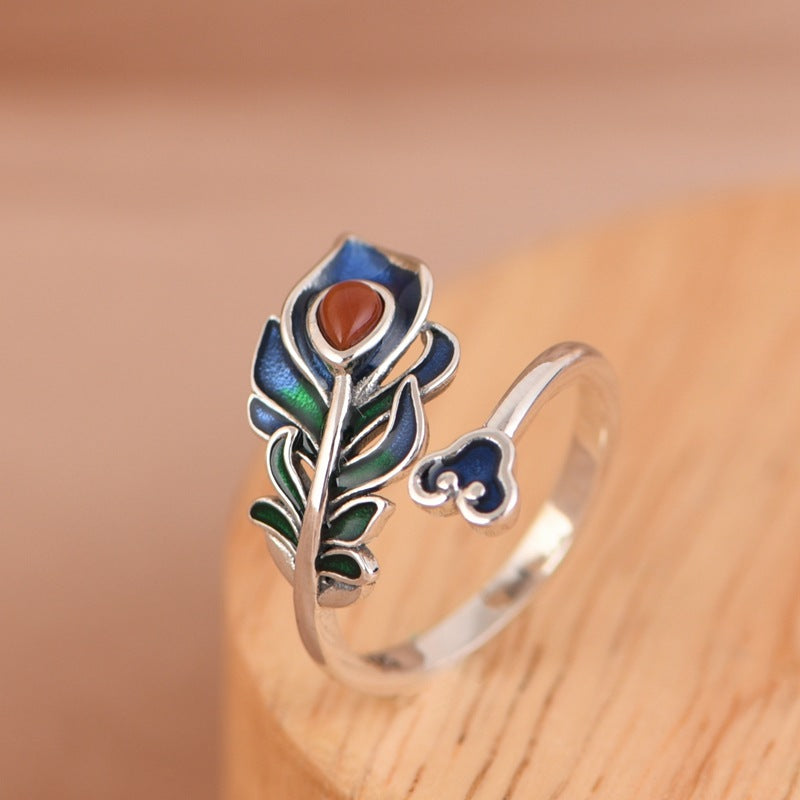 Leaves and Feathers Ring
