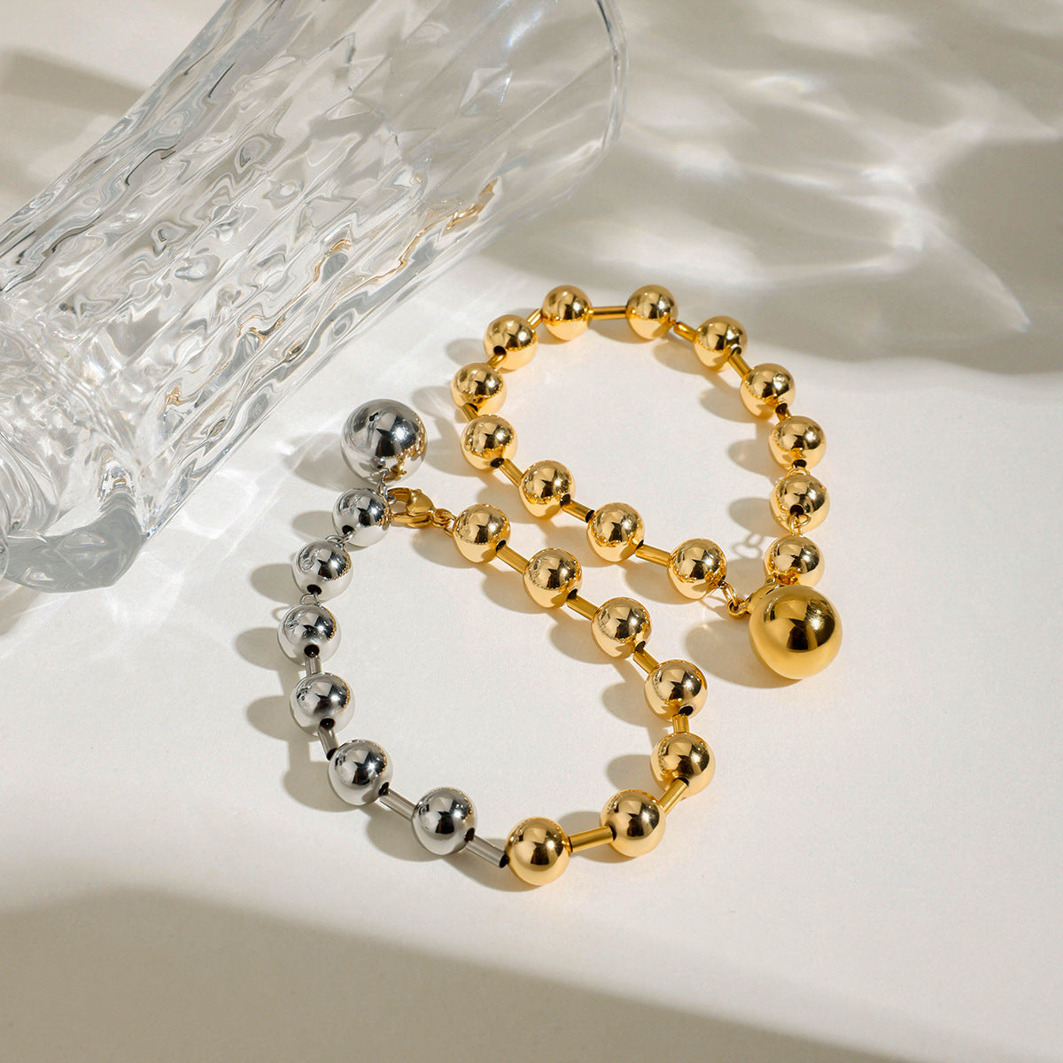 Two-tone Round Bead Bracelet