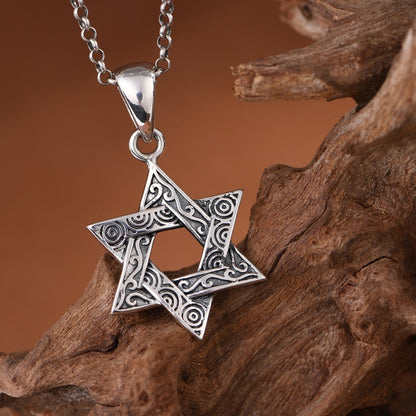 Hexagonal Star Pattern Necklace