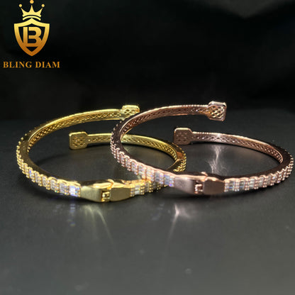 Rose Gold Moissanite Bangle