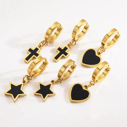 Huggie Hoop Drop Earrings
