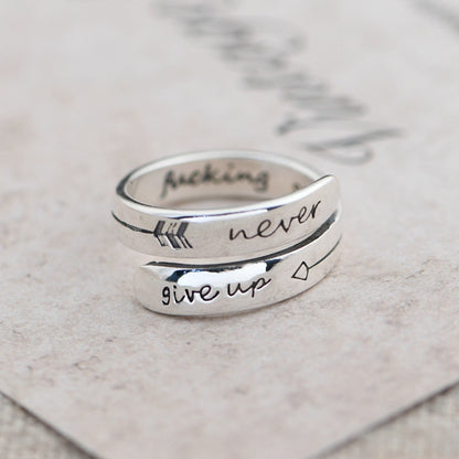 Never Give Up Ring