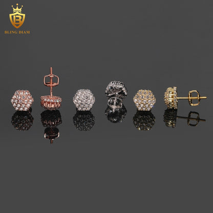VVS Moissanite Hexagon Stud Earrings