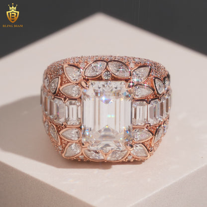 Buss down iced-out ring