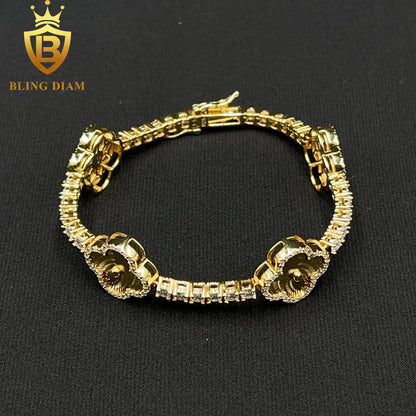 Multicolor Clover Tennis Bracelet