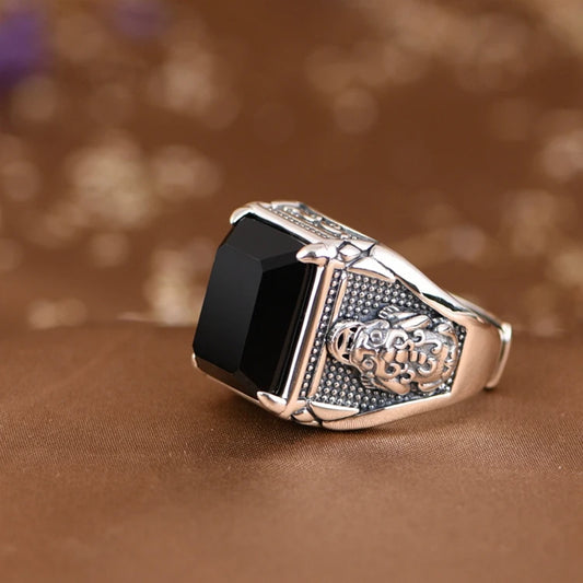 Black Agate Ring