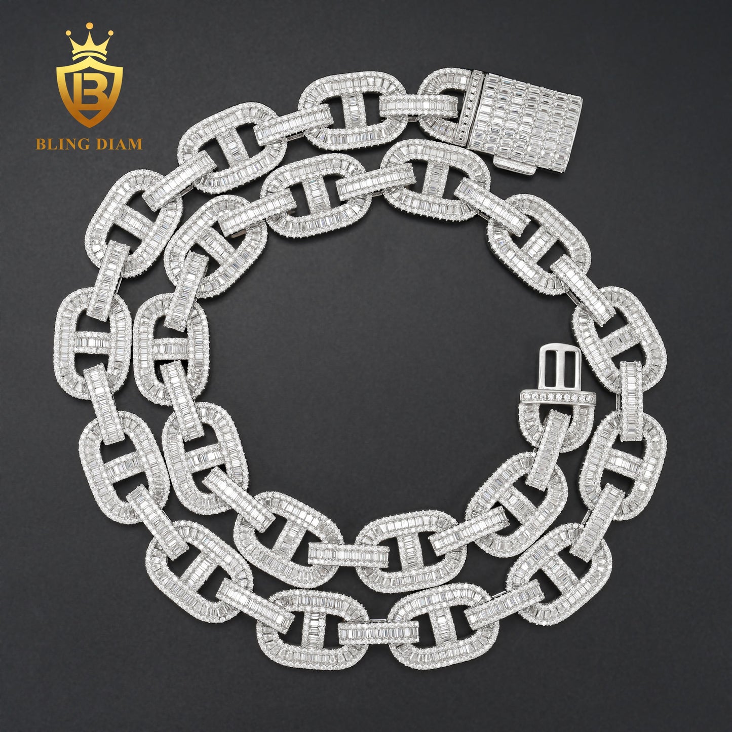 925 Sterling Silver Moissanite chain