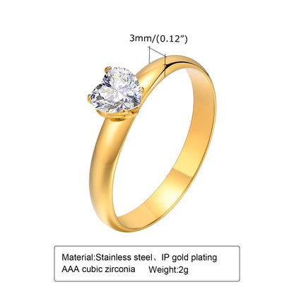 Gold Zircon Ring
