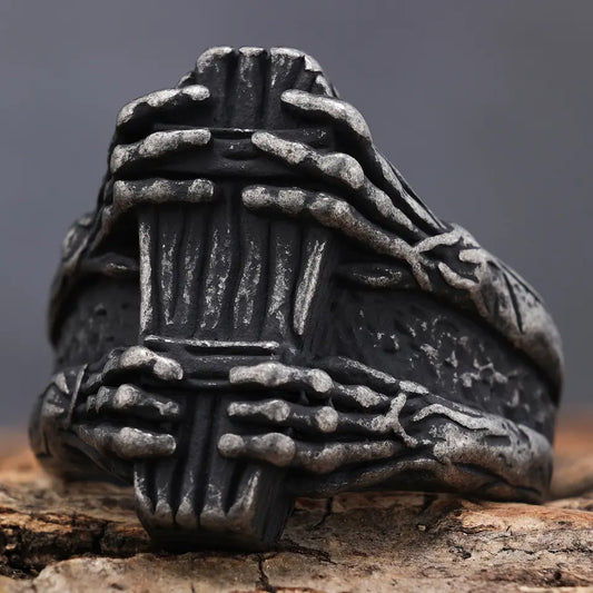 Skeleton Coffin Ring Men