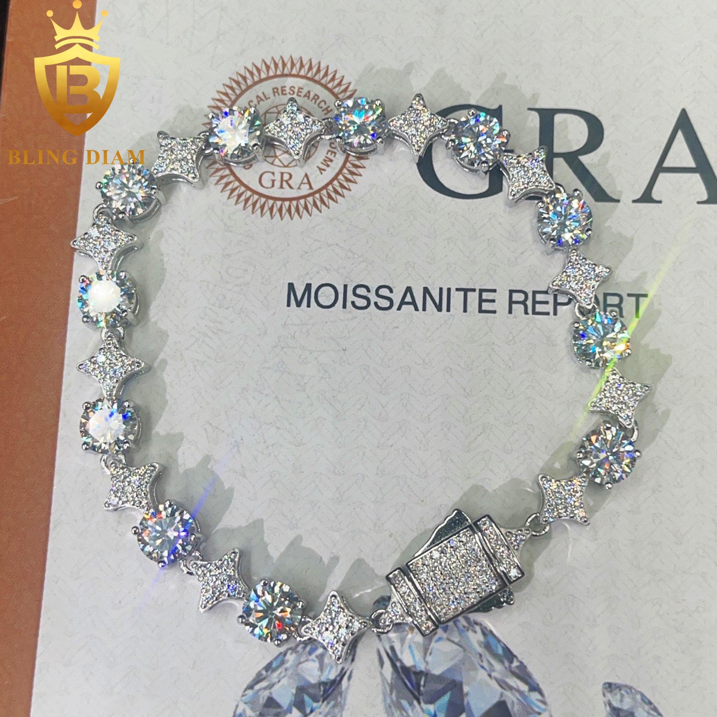 Iced Out Moissanite Tennis Bracelet