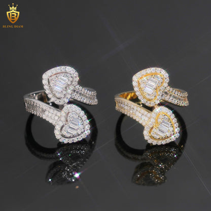 heart-design moissanite ring