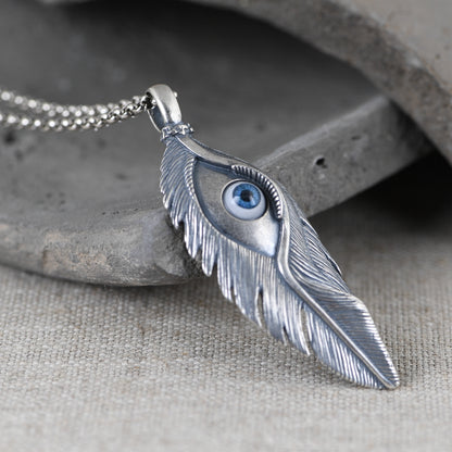 Feather Silver Necklace